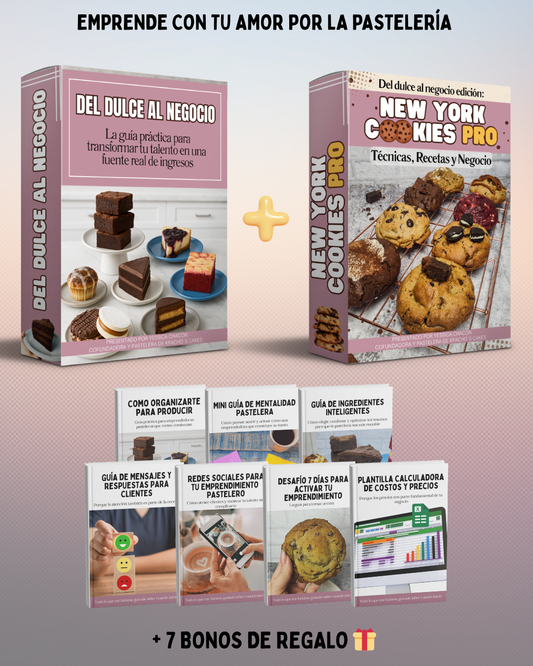 PACK EMPPRENDE DULCE “La guía estratégica para iniciar + el método premium de las Cookies New York