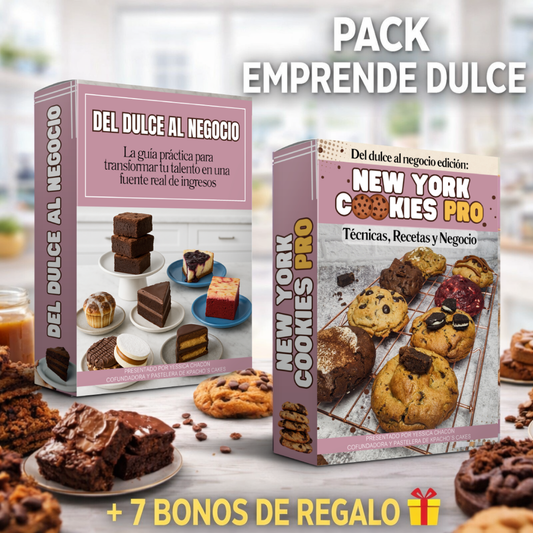 PACK EMPRENDE DULCE “La guía estratégica + Cookies New York"